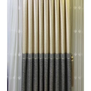 Pano Fon Perde Krem Gri tek Kanat Paris01