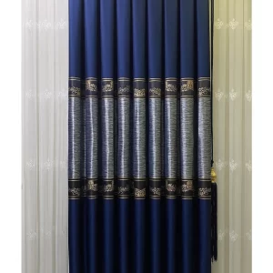 Pano Fon Perde Lacivert Gri tek Kanat BASAK11