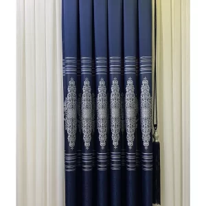 Pano Fon Perde Lacivert Gumus tek Kanat 2023Sien