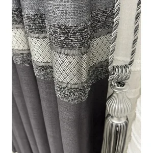 Pano Fon Perde Gri Antrasit Seritli Tek Kanat4