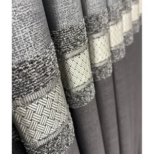 Pano Fon Perde Gri Antrasit Seritli Tek Kanat5