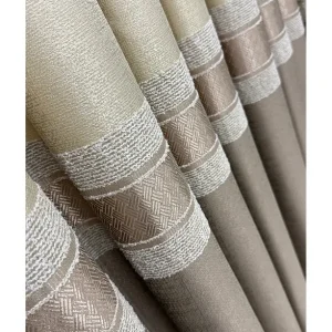 Pano Fon Perde Krem Cappuccino Seritli Tek Kanat3