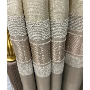 Pano Fon Perde Krem Cappuccino Seritli Tek Kanat4