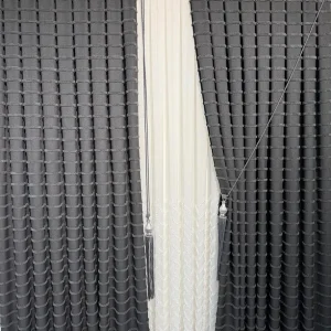 Pano Fon Perde Zarif Puskullu Antrasit Tek Kanat3